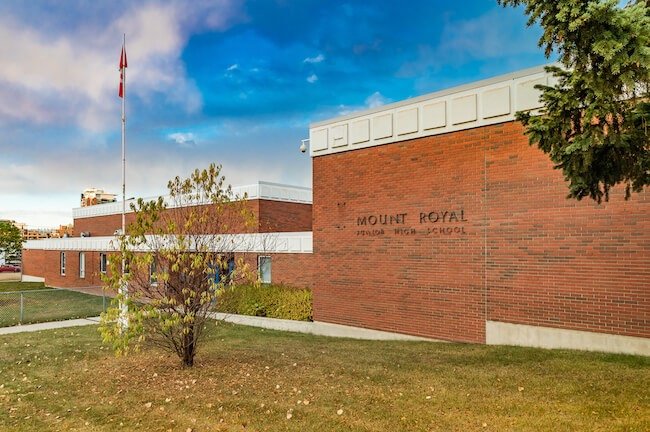 Mount Royal Junior High in Mount Royal Community in City Centre, Calgary, Alberta, Canada