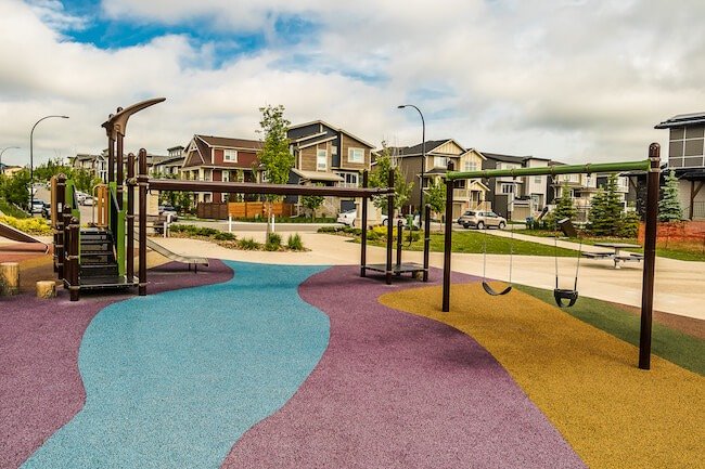 Playground in Sage Hill, North Calgary, Alberta, Canada